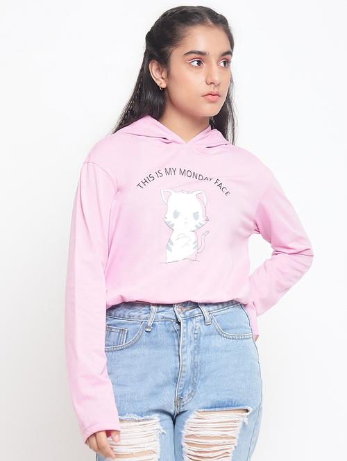 girls graphic hooded sweatshirt - 18519527 - Very Small Image - 1