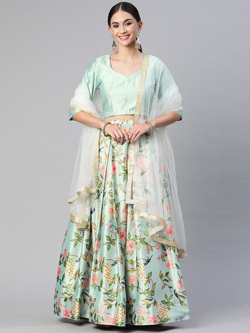 floral printed lehenga and choli and dupatta - 18519636 - Very Small Image - 1