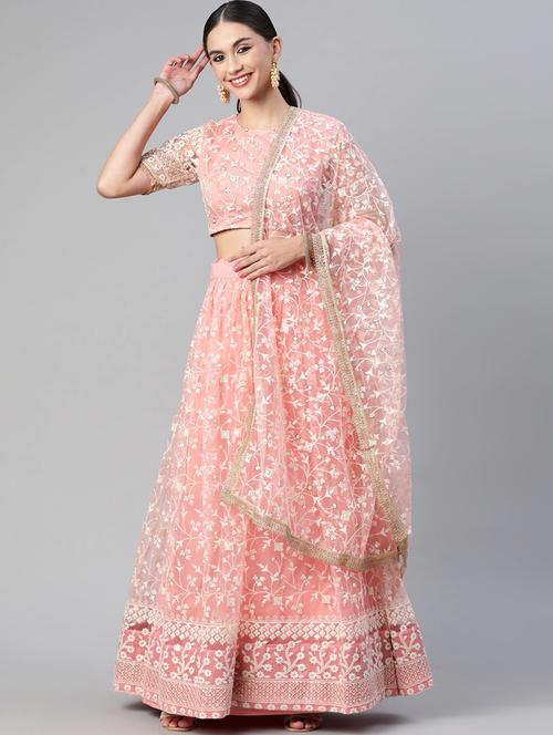lehenga and choli with embroidery, sequence, thread work and dupatta - 18519641 - Very Small Image - 1