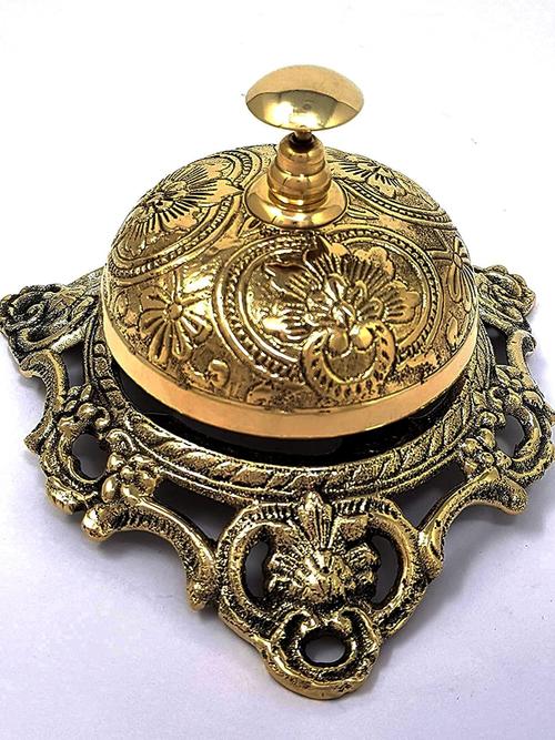 hand crafted brass table bell mounted - 18519746 - Very Small Image - 1