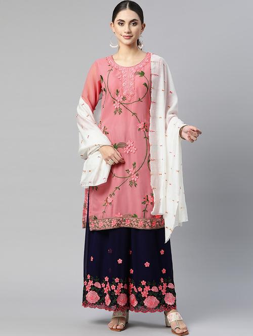 embroidered unstitched set - 18519786 - Very Small Image - 1