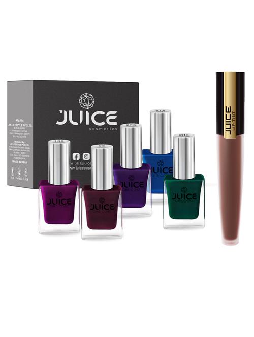 juice nail paint mahogany-96 pearly magenta-188 pearly forest-200 sapphire blue-272 eminence-273, & liptint blood shot m-40 - 18519809 - Very Small Image - 1