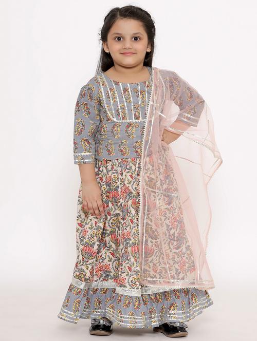 girls printed lehnga choli with dupatta - 18519899 - Very Small Image - 1