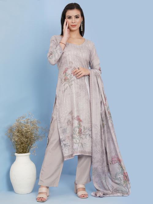 digital printed unstitched suit set - 18520308 - Very Small Image - 1