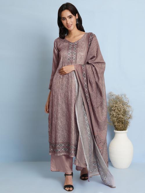 digital printed unstitched suit set - 18520316 - Very Small Image - 1