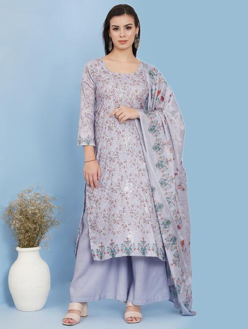 digital printed unstitched suit set - 18520320 - Very Small Image - 1