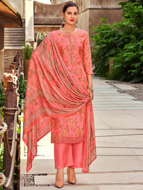 digital printed unstitched suit set - 18520321 - Very Small Image - 1