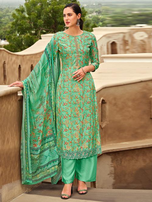digital printed unstitched suit set - 18520323 - Very Small Image - 1