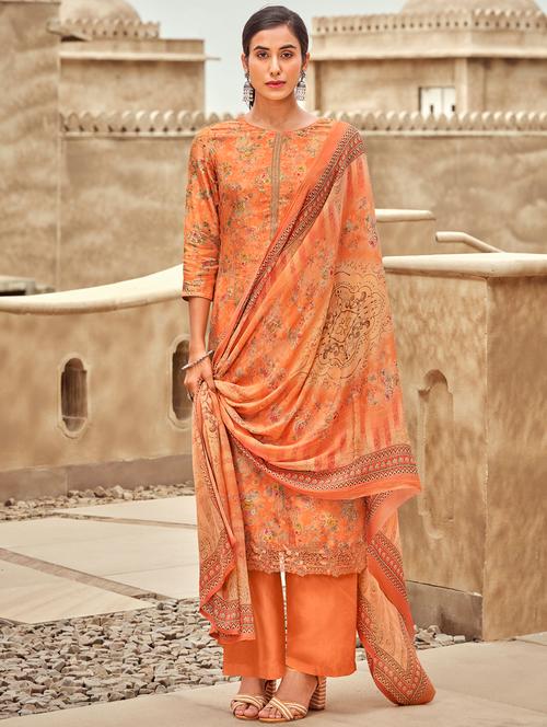 digital printed unstitched suit set - 18520326 - Very Small Image - 1