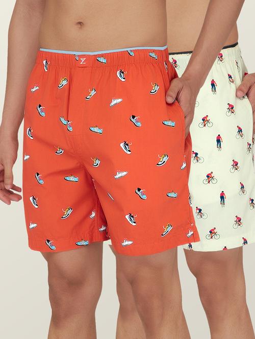 pack of 2 printed cotton boxer - 18522373 - Very Small Image - 1