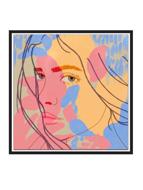abstract-girl paper poster / sticker paper print (12 inch x 12 inch, rolled) - 18522655 - Very Small Image - 1