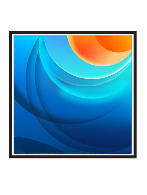 blue-orage-abstraction paper poster / sticker paper print (12 inch x 12 inch, rolled) - 18522662 - Very Small Image - 1