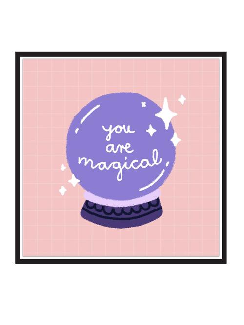 crystal-ball paper poster / sticker paper print (12 inch x 12 inch, rolled) - 18522702 - Very Small Image - 1