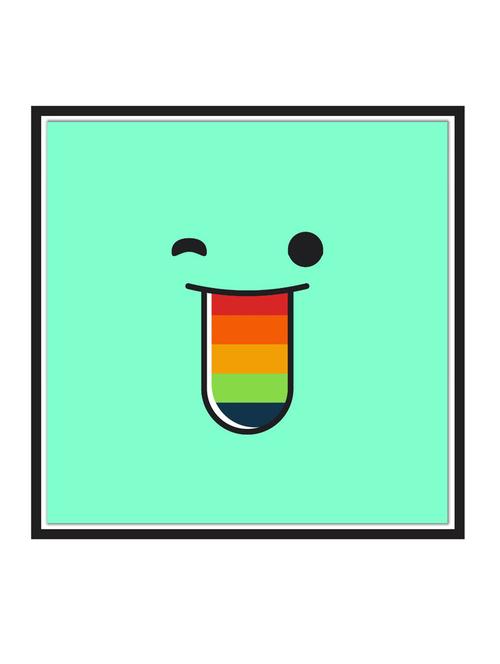 happy paper poster / sticker paper print (12 inch x 12 inch, rolled) - 18522726 - Very Small Image - 1
