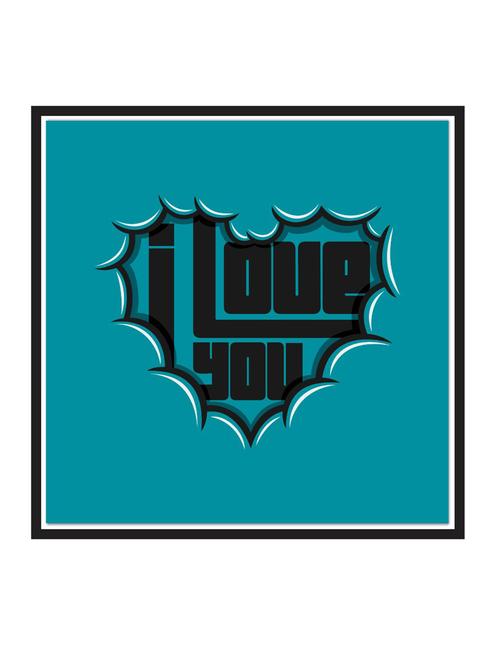 i-love-you1 paper poster / sticker paper print (12 inch x 12 inch, rolled) - 18522731 - Very Small Image - 1
