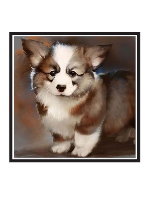corgi-puppy paper poster / sticker paper print (12 inch x 12 inch, rolled) - 18522796 - Very Small Image - 1