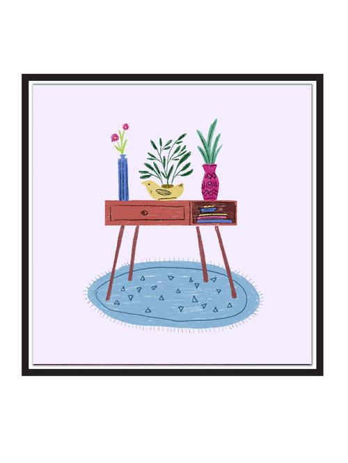 desk-with-plants paper poster / sticker paper print (12 inch x 12 inch, rolled) - 18522802 - Very Small Image - 1