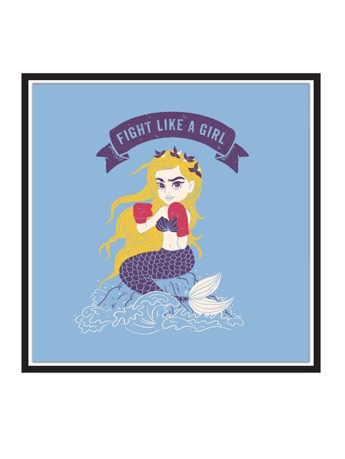 fight-like-a-girl paper poster / sticker paper print (12 inch x 12 inch, rolled) - 18522820 - Very Small Image - 1