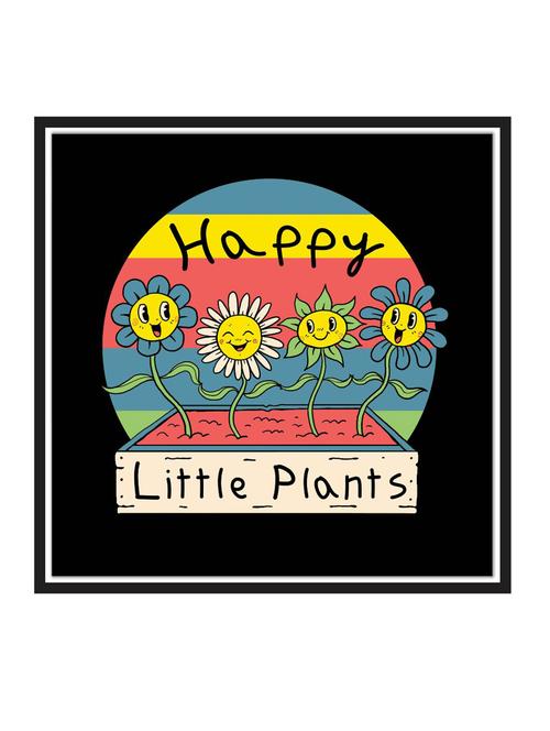 happy-little-plants paper poster / sticker paper print (12 inch x 12 inch, rolled) - 18522849 - Very Small Image - 1