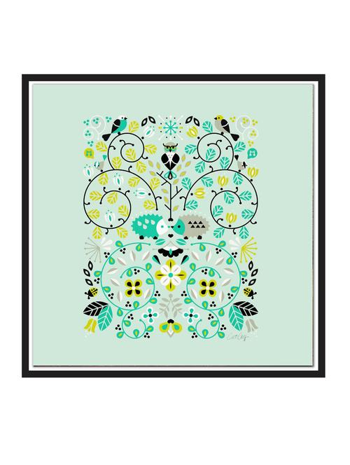hedgehogs-symmetry paper poster / sticker paper print (12 inch x 12 inch, rolled) - 18522855 - Very Small Image - 1