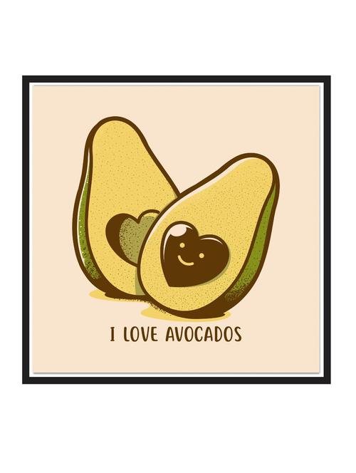 i-love-avocodos paper poster / sticker paper print (12 inch x 12 inch, rolled) - 18522868 - Very Small Image - 1
