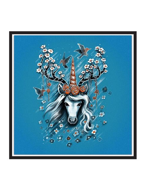 deer-unicorn paper poster / sticker paper print (12 inch x 12 inch, rolled) - 18522968 - Very Small Image - 1