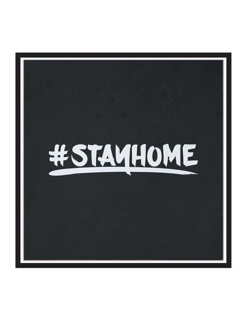 stay-home paper poster / sticker paper print (12 inch x 12 inch, rolled) - 18522994 - Very Small Image - 1