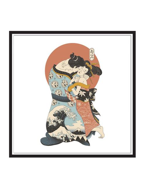 the-kiss-ukiyo paper poster / sticker paper print (12 inch x 12 inch, rolled) - 18523002 - Very Small Image - 1