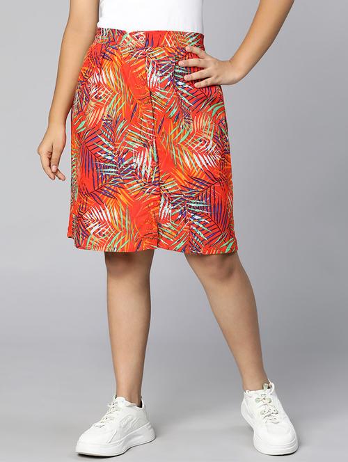 girls button detailed printed skirt - 18523553 - Very Small Image - 1
