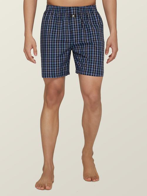 navy blue checkered boxer - 18523706 - Very Small Image - 1