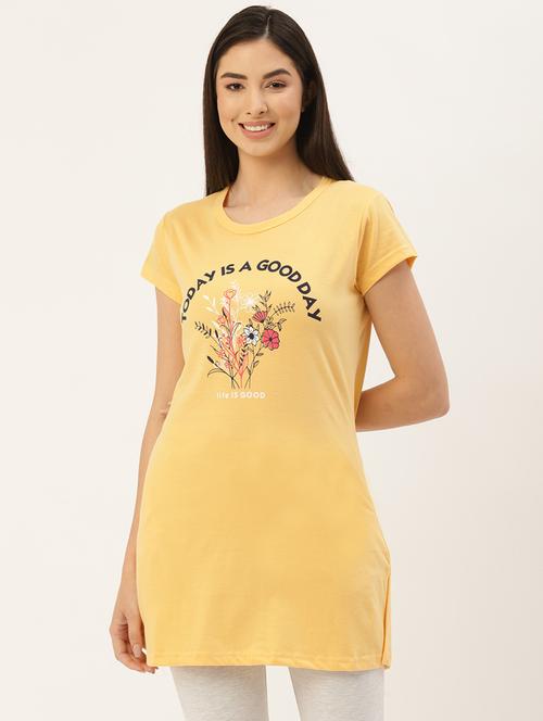 printed round neck regular tee - 18523767 - Very Small Image - 1