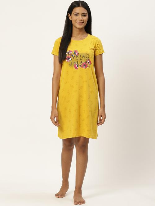 printed round neck sleepshirt - 18523786 - Very Small Image - 1