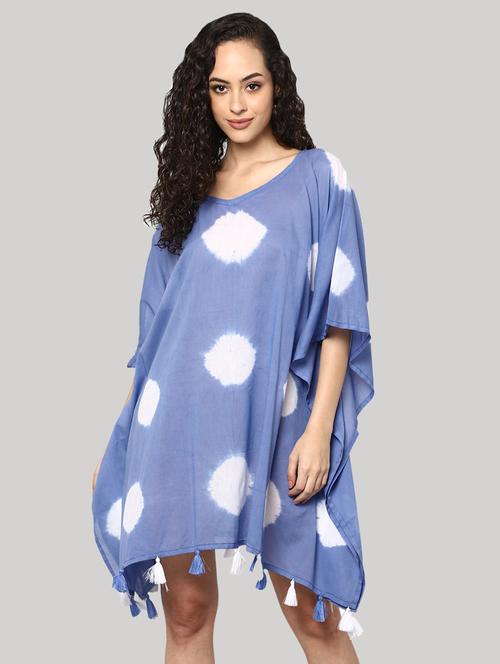 v-neck tie & dye kaftan dress - 18524052 - Very Small Image - 1