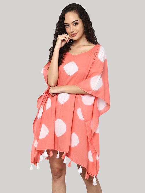 v-neck tie & dye kaftan dress - 18524055 - Very Small Image - 1
