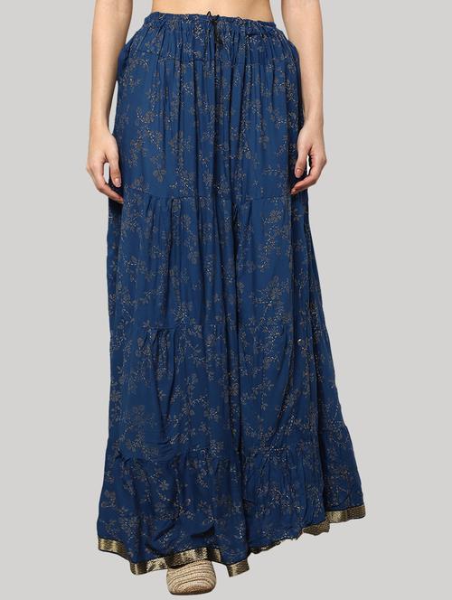 printed flared skirt - 18524064 - Very Small Image - 1