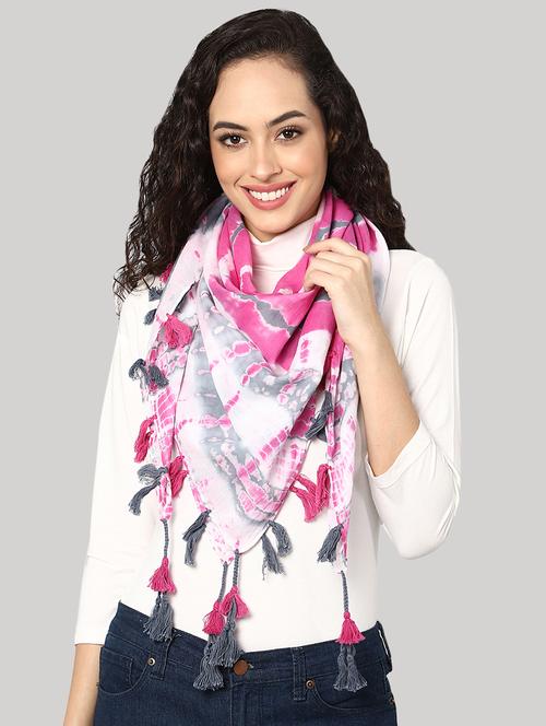 white printed scarf - 18524067 - Very Small Image - 1
