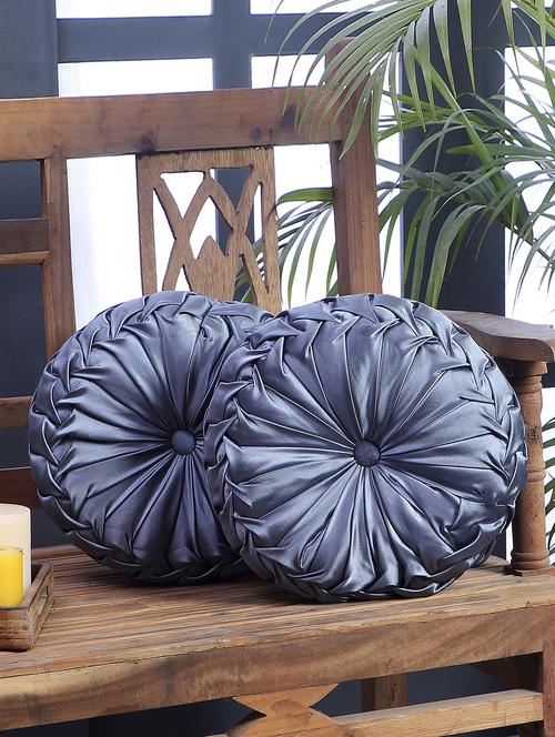 mnd villa satin sofa microfibre filled decorative cushion with stone in middle , 16x16 inch ,2 piece - 18524093 - Very Small Image - 1