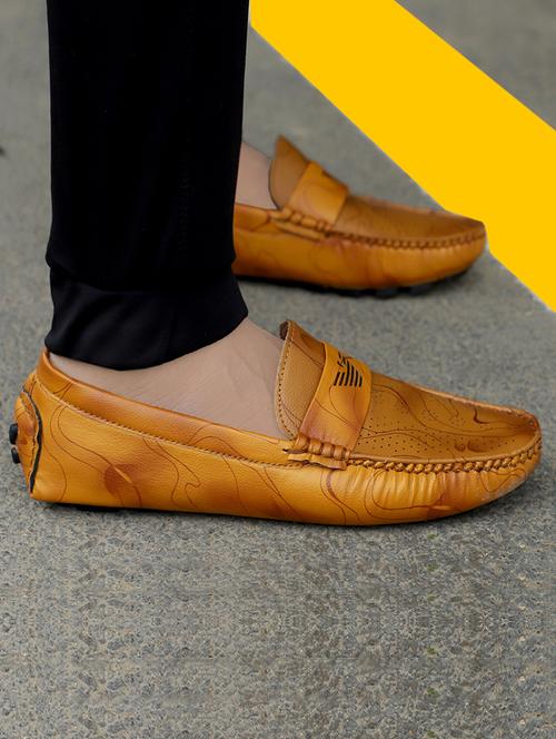 mens tan slip on loafer - 18524105 - Very Small Image - 1
