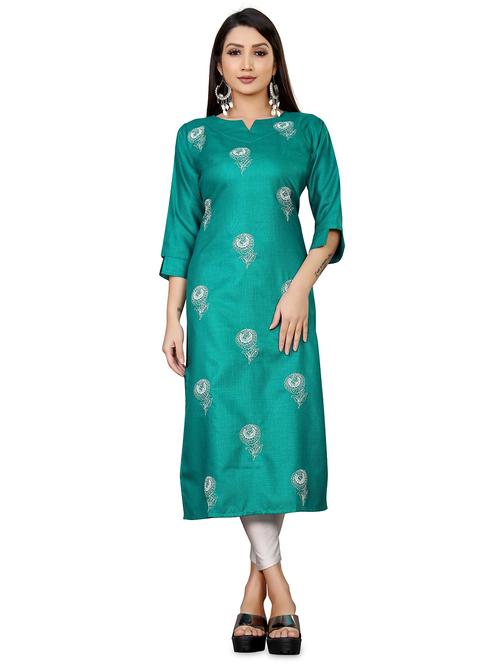 embroidered straight kurta - 18524554 - Very Small Image - 1