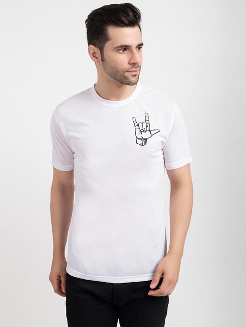 round neck chest print t-shirt - 18525249 - Very Small Image - 1