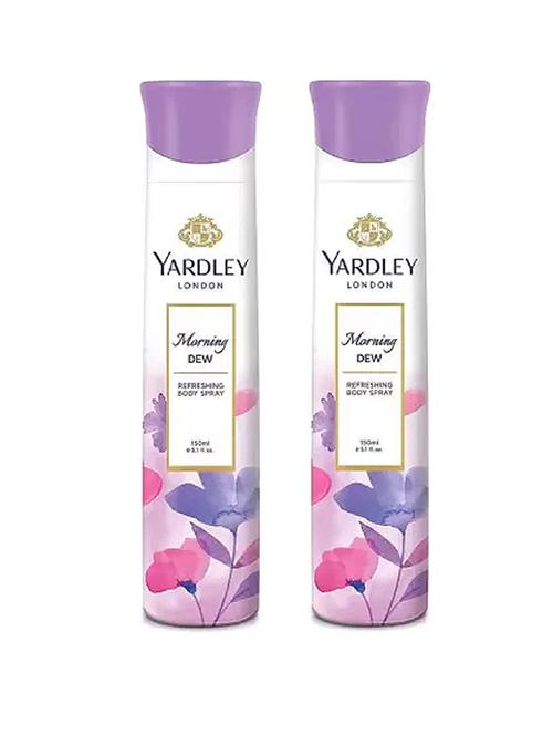 yardley morning dew refreshing body spray 150ml (pack of 2) - 18525278 - Very Small Image - 1