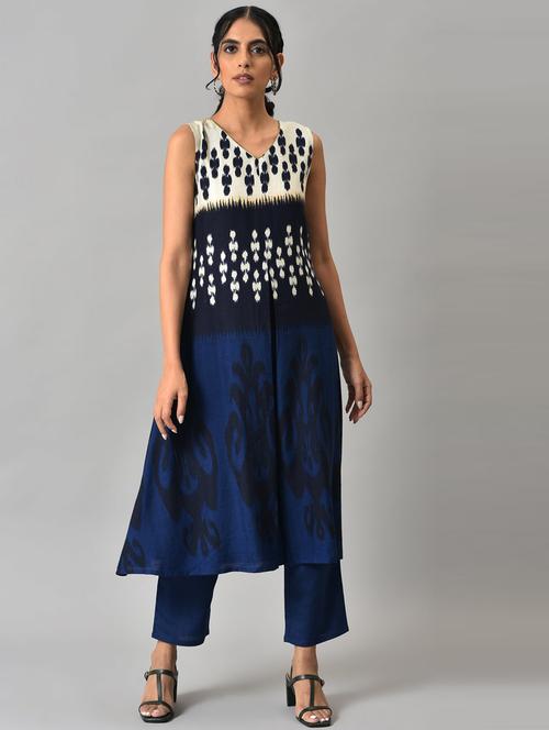 printed kurta pant set - 18525457 - Very Small Image - 1