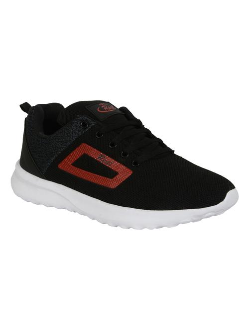 mens black lace-up sports shoe - 18526082 - Very Small Image - 1