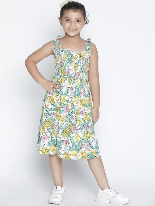 girls shoulder strap sleeveless frock - 18526171 - Very Small Image - 1