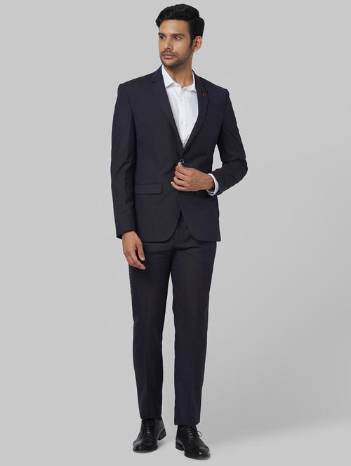 notched lapel solid single breasted suit - 18528154 - Very Small Image - 1