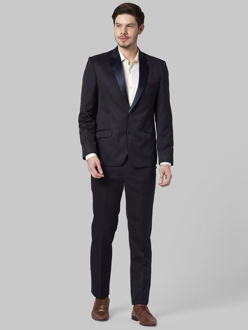 notched lapel checkered single breasted suit - 18528159 - Very Small Image - 1