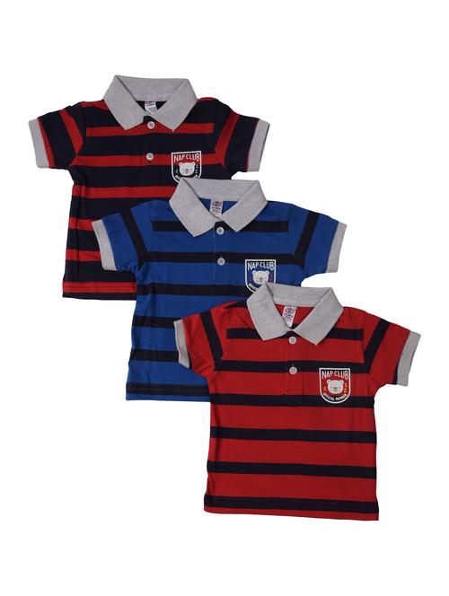 boys pack of 3 striped t-shirt - 18528251 - Very Small Image - 1