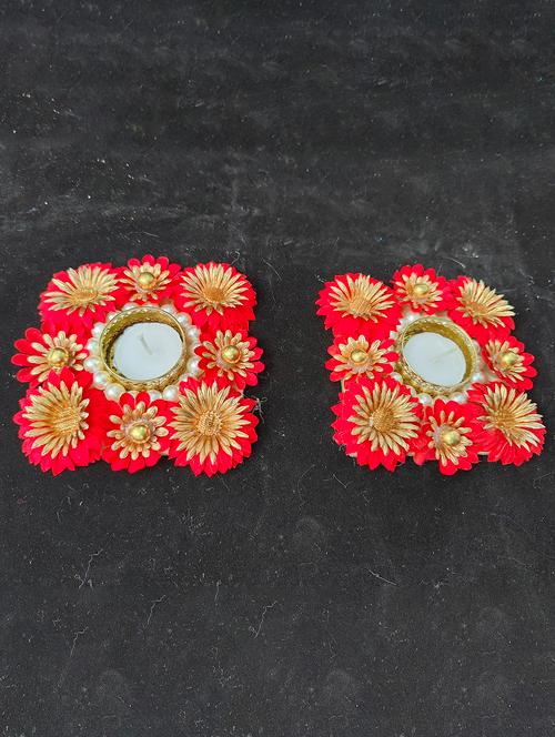 embellished diwali diya set - 18528402 - Very Small Image - 1