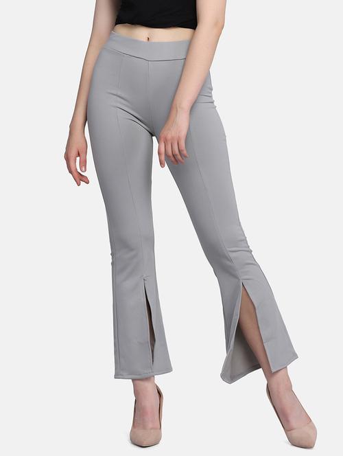 women solid bootcut trouser - 18528534 - Very Small Image - 1