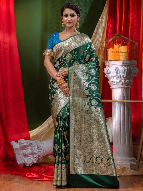 self design zari work woven saree - 18528630 - Very Small Image - 1